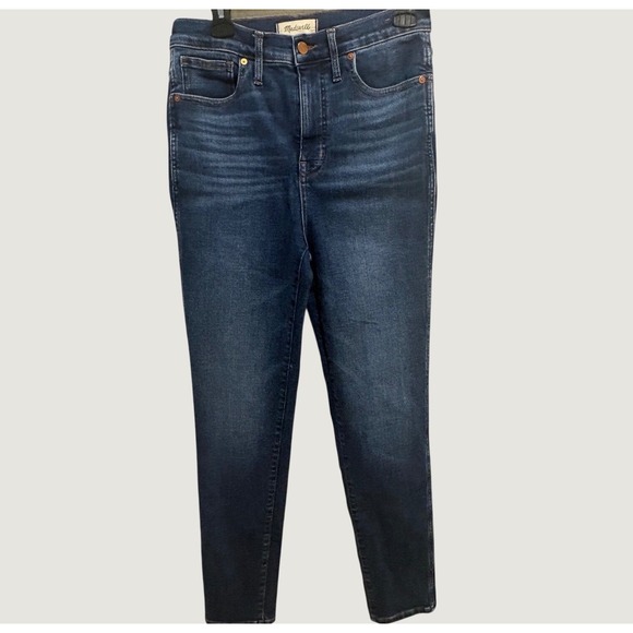 Madewell Denim - Madewell Stovepipe Jeans 29T Dark Wash High Rise Straight Leg Denim Tall